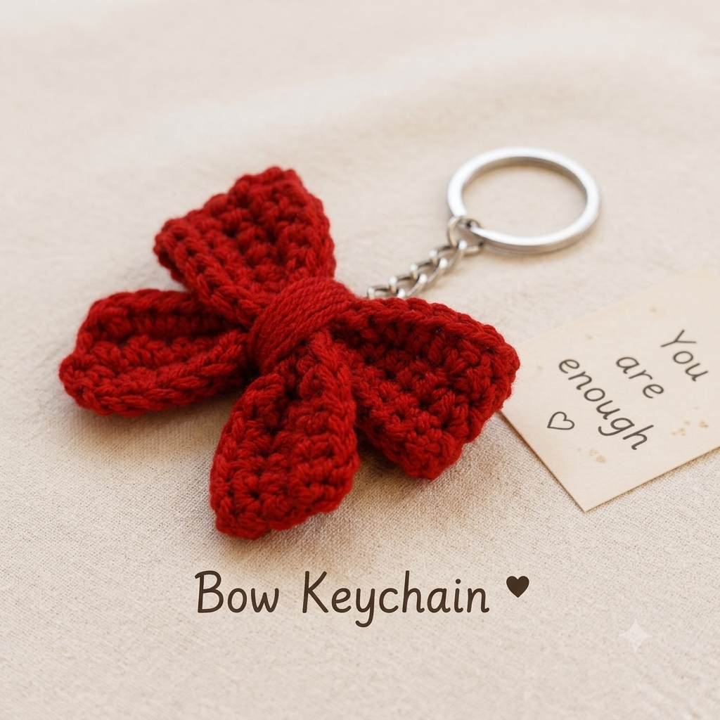 Handmade Crochet Butterfly & Keychain