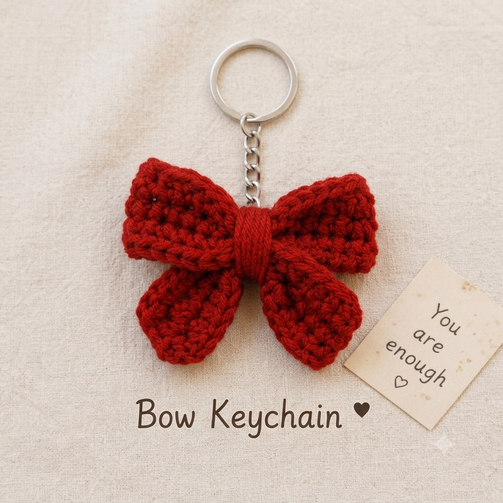 Handmade Crochet Butterfly & Keychain