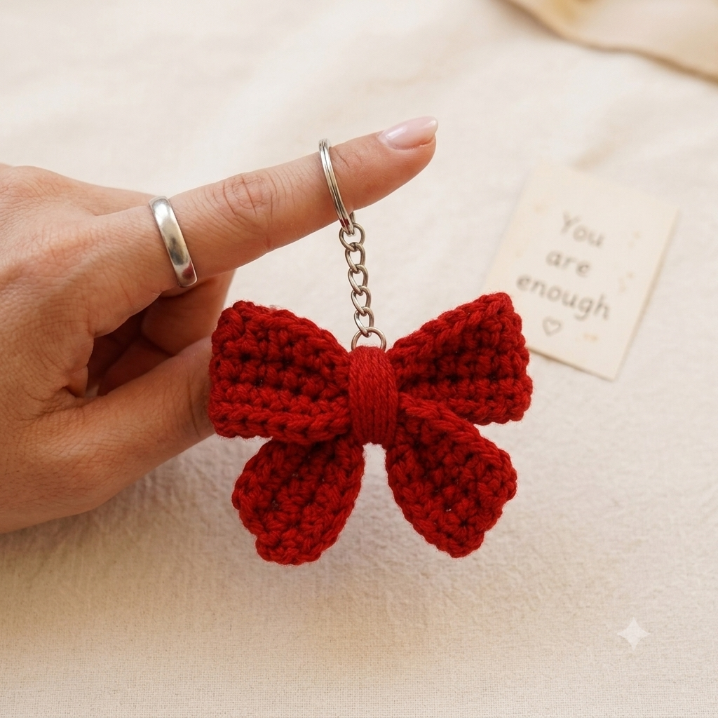 Handmade Crochet Butterfly & Keychain