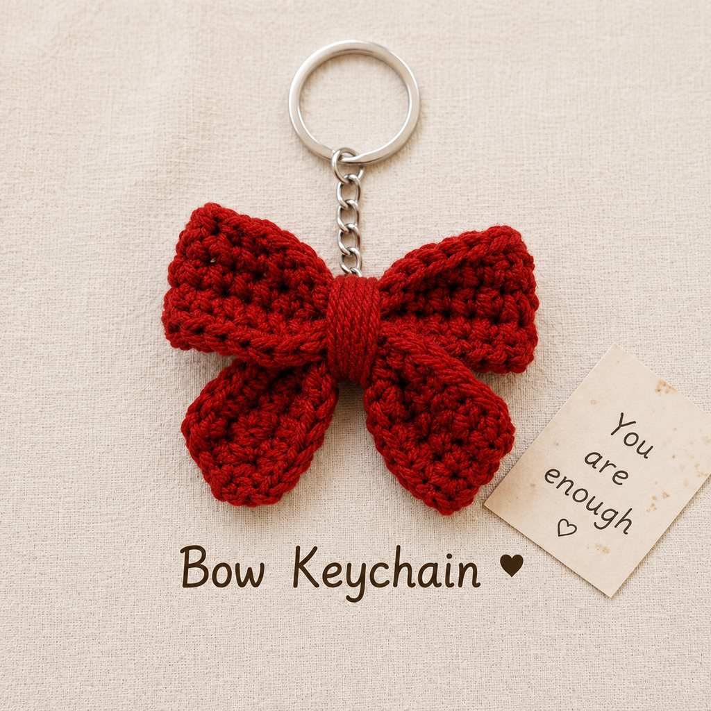 Handmade Crochet Butterfly & Keychain