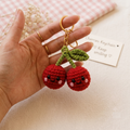Handmade Crochet Cherry & Keychain